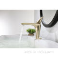 Water Tap Basin PVD Brushed Gold Faucet Mixer